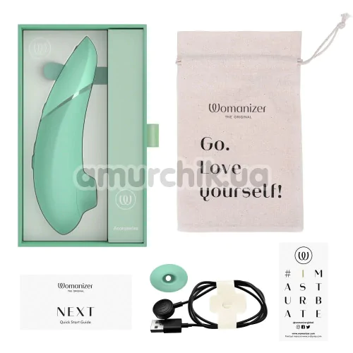 Симулятор орального секса для женщин Womanizer The Original Next, бирюзовый