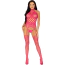 Комбінезон Leg Avenue High Neck Lace Bodystocking, рожевий - Фото №1