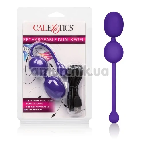 Вагинальные шарики с вибрацией Rechargeable Dual Kegel, фиолетовые