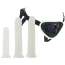 Страпон с 3 насадками Whipsmart Glow in the Dark 4PC Pegging Kit, светящийся в темноте - Фото №1