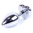 Анальна пробка з зеленим кристалом Exclusivity Jewellery Silver Heart Plug, срібна - Фото №5