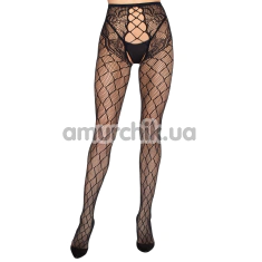 Колготки Leg Avenue Net Tights With Crotchless Panty, черные - Фото №1