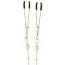 Зажимы для сосков Taboom Tweezers Pearl & Deluxe Chain, золотые - Фото №3