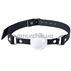 Кляп Feral Feelings Silicon Ball Gag, біло-чорний - Фото №1