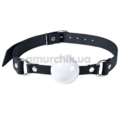 Кляп Feral Feelings Silicon Ball Gag, біло-чорний - Фото №1