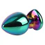 Анальная пробка с радужным кристаллом Matrix Mont Rainbow Heart Butt Plug M, радужная - Фото №3