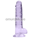 Фаллоимитатор Realrock Crystal Clear Dildo Realistic 7, фиолетовый - Фото №1
