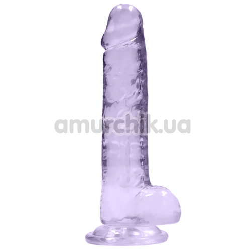 Фаллоимитатор Realrock Crystal Clear Dildo Realistic 7, фиолетовый - Фото №1