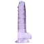 Фаллоимитатор Realrock Crystal Clear Dildo Realistic 7, фиолетовый - Фото №1