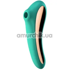 Симулятор орального сексу для жінок з вібрацією Satisfyer Dual Kiss, зелений - Фото №1