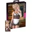 Костюм офіціантки Cottelli Collection Costumes 2470527 чорно-білий: міні-сукня + фартух + чокер - Фото №5