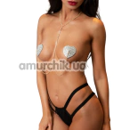 Чокер з прикрасами для сосків JSY Nipple Sticker RT236106, срібний - Фото №1