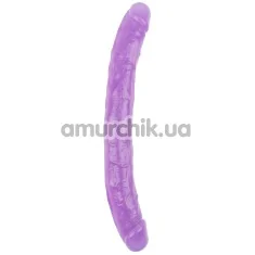 Двокінцевий фалоімітатор Hi-Rubber Born To Create Pleasure 12.8 Inch, фіолетовий - Фото №1