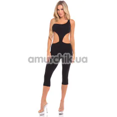 Комбінезон One Shoulder Cropped Catsuit, чорний - Фото №1