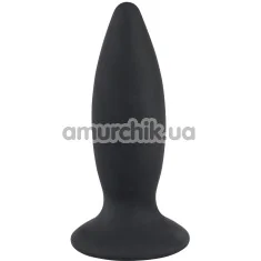 Анальна пробка з вібрацією Black Velvets Rechargeable Plug S, чорна - Фото №1