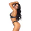 Комплект Leg Avenue Ready Or Not Rhinestone Bralette Set, чорний: бюстгальтер + трусики-стрінги - Фото №5