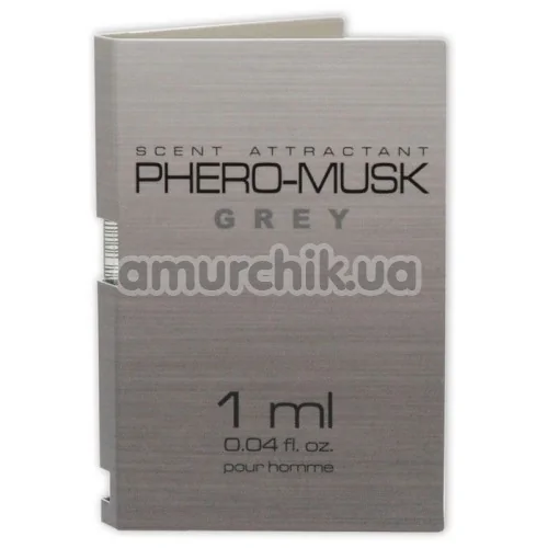 Туалетная вода с феромонами Phero-Musk Grey, 1 мл для мужчин - Фото №1