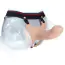 Полый страпон Hollow Strap-On Silicone Curved Dong 6.7, телесный - Фото №5