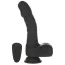 Вибратор с ротацией и толчками Addiction Naked Noir Rotating & Thrusting Vibrating Dong 8.6, черный - Фото №1
