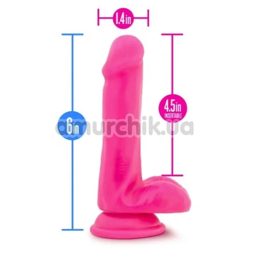 Фаллоимитатор Neo Elite Silicone Dual Density Cock with Balls 6, розовый