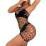 Сукня Star Night Hollow Out Single Shoulder Rhinestone Fishnet Dress, чорна - Фото №3