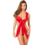 Боди Unwrap Me Satin Bow Teddy, красное - Фото №1