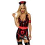 Костюм медсестри Leg Avenue Vinyl Naughty Nurse чорний: сукня + фартух + чепчик + пов'язка на руку - Фото №2