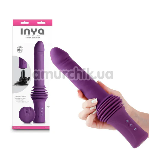 Вибратор с толчками и подогревом Inya Super Stroker, фиолетовый