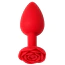 Анальная пробка Alume Silicone Rose Plug S, красная - Фото №1