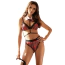 Костюм студентки Star Night Sexy Universitar Costume, чорно-червоний: бюстгальтер + трусики + портупея з комірцем - Фото №1