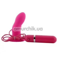 Анальна пробка з вібрацією Purrfect Silicone, 10 см рожева - Фото №1