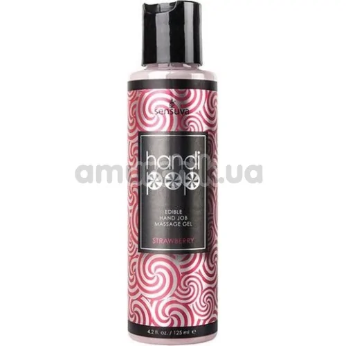 Гель для масажу Sensuva Handipop Strawberry - полуниця, 125 мл