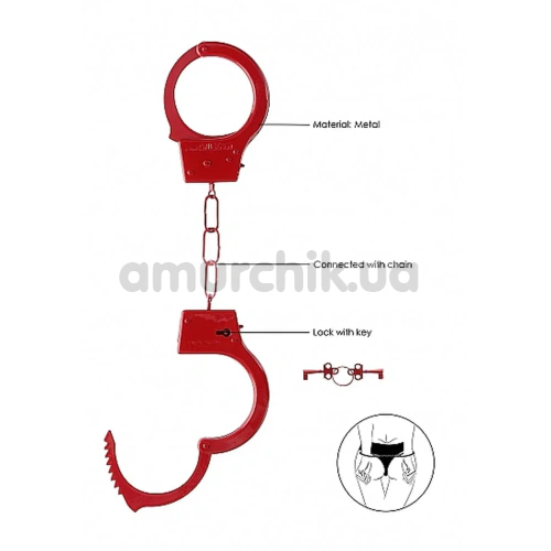 Наручники Ouch! Beginner's Handcuffs, красные
