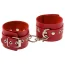 Наручники sLash Leather Double Fix Hand Cuffs, красные - Фото №1