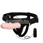 Порожнистий страпон з вібрацією Elastic Harness 022039, тілесний - Фото №1
