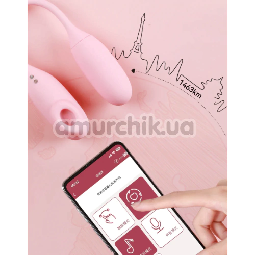 Симулятор орального сексу для жінок з вібрацією BeYourLover Magic Suitcase, рожевий