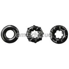 Набір з 3 ерекційних кілець Renegade Dyno Rings Super Stretchable Rings, чорний - Фото №1