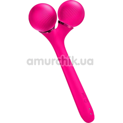 Ультразвуковий масажер Geske Sonic Facial & Body Roller 4 in 1, темно-рожевий