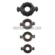 Набор эрекционных колец GK Power Rudder Cock Rings, 4 шт - Фото №1