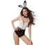 Костюм зайчика JSY Sexy Lingerie 5705, черно-белый: топ + трусики + ушки + галстук-бабочка - Фото №3
