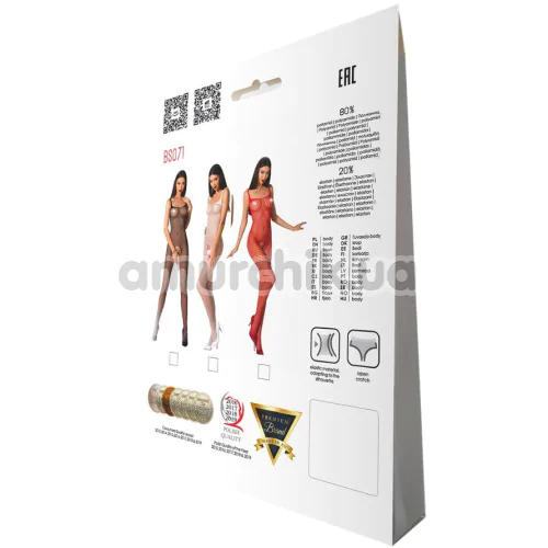 Комбинезон Passion Free Your Senses BS071, черный