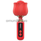 Кліторальний вібратор Loviss Rose Massage Wand Vibrator, червоний - Фото №1