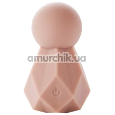 Кліторальний вібратор Sweet Em Velvet Lure Crystal, персиковий - Фото №1