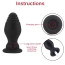 Анальна пробка з вібрацією і чорним хвостом Remote Control Anal Plug With Tail, чорна - Фото №6