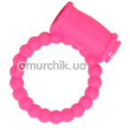 Виброкольцо для члена Hision Beads Ring, розовое - Фото №1