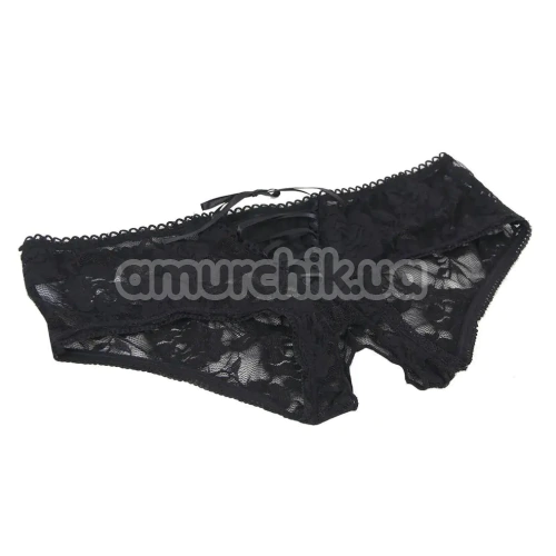 Трусики Star Night Curvy Temptation Crotchless Bikini, чорні