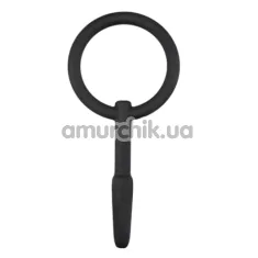 Уретральна вставка Silicone Hollow Penis Plug SIN094, чорна - Фото №1