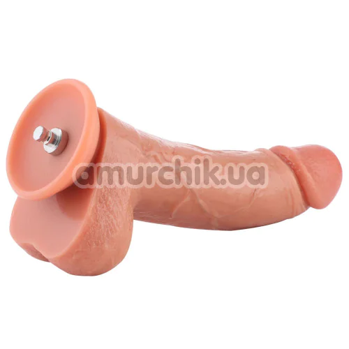 Фалоімітатор-насадка Hismith Dual-Density Dildo With Veins 8.25, тілесний