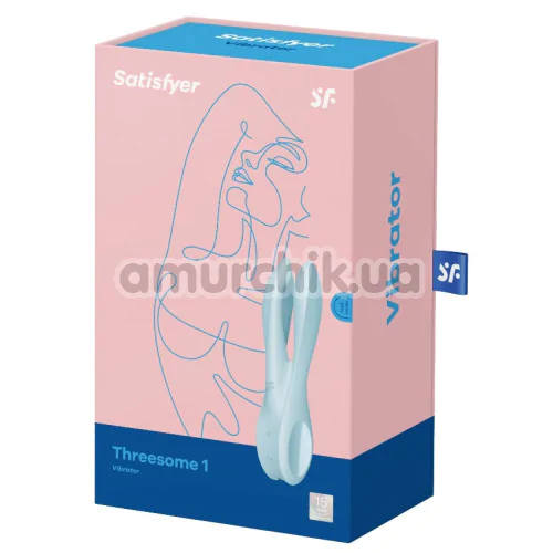 Клиторальный вибратор Satisfyer Threesome 1, голубой