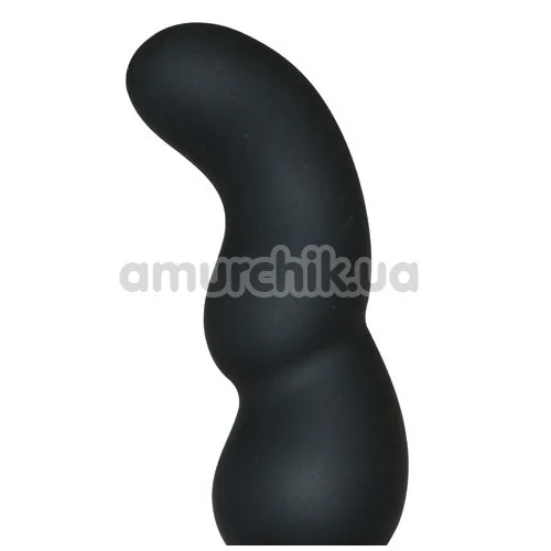 Вибростимулятор простаты Master Series Onyx Vibrating Silicone Anal Plug, черный